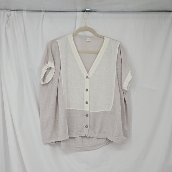 Poetry Linen Button-Down Top - Picture 1 of 10